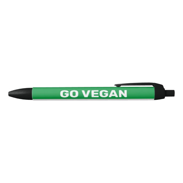 Go Vegan Eat The Rich Black Ink Pen (Top)