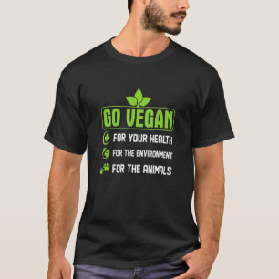 Go Vegan For Your Health For The Environment For A T-Shirt