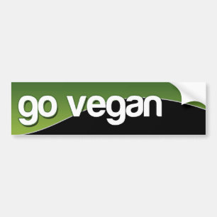 GO VEGAN - green Bumper Sticker