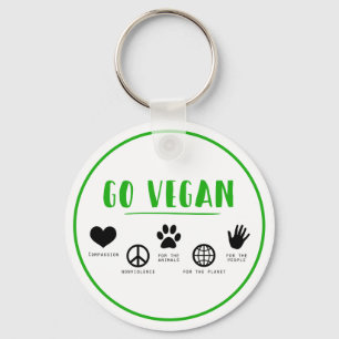 Go Vegan Key Ring