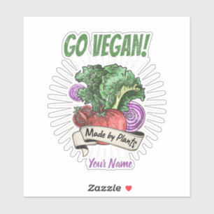 Go Vegan Made by Plants veggie vintage vegetarians