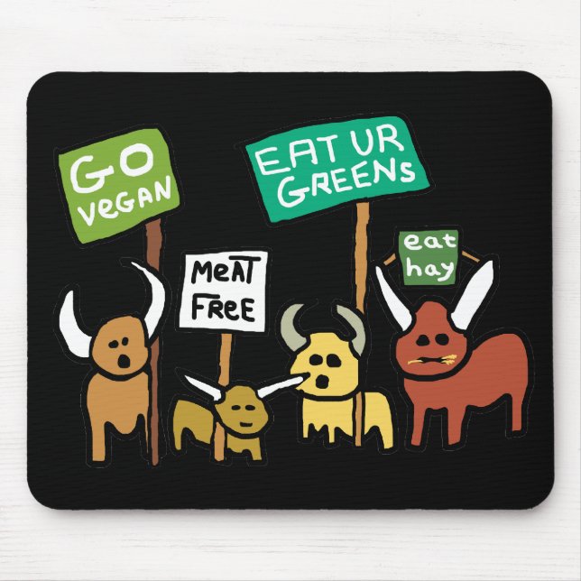 Go Vegan Mouse Pad (Front)