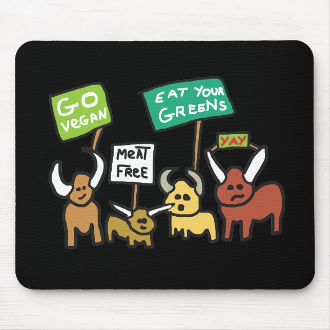 Go Vegan Mouse Pad (Front)