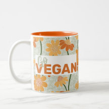 Go vegan! Pretty retro muted 1970s flowers
