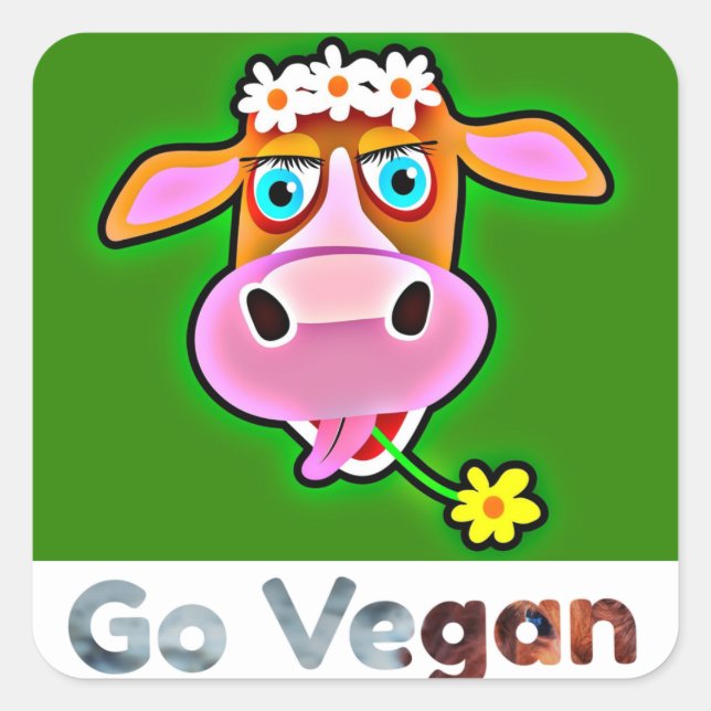 Go vegan sticker (Front)