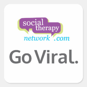 Go Viral. Social Therapy Network. Square Sticker