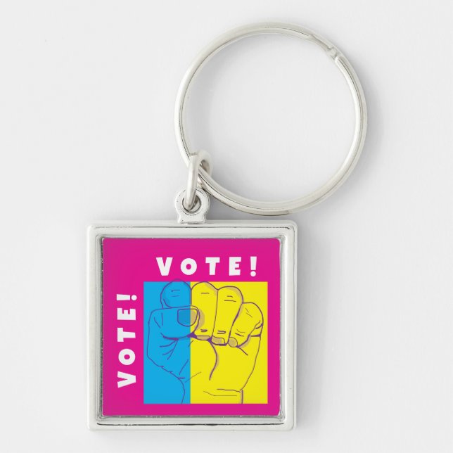 Go vote! key chain (Front)