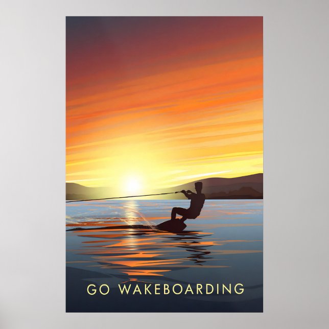 Go Wakeboarding Travel Poster (Front)