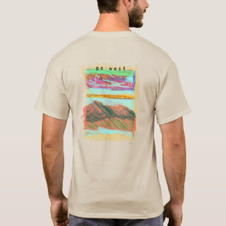 "go west" Mtns4. Graphic T. Original by GLetzArt. T-Shirt