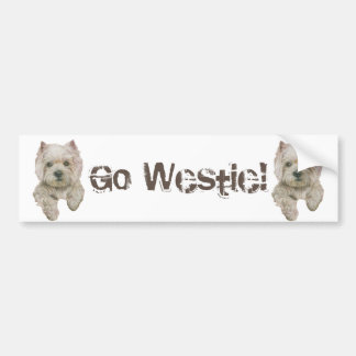 Go Westie bumper sticker