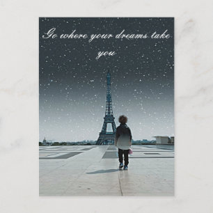 Go where your dreams take you postcard