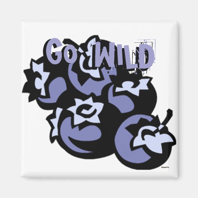 Go Wild Blueberries Magnet (Front)