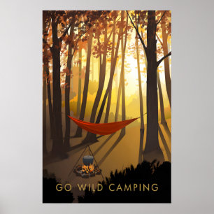 Go Wild Camping Travel Poster
