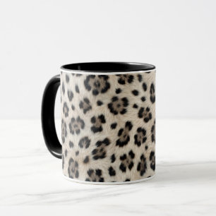 Go Wild Snow Leopard Warm Faux Fur Look Mug
