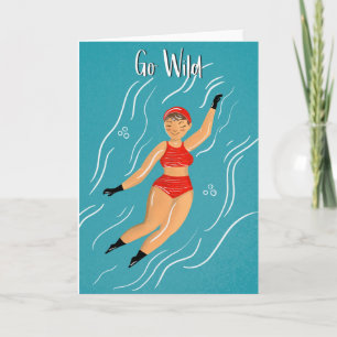 go wild swimming thinking of you birthday card