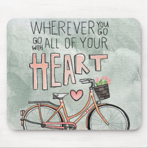 Go With All Of Your Heart – Vintage Bicycle Mouse Pad