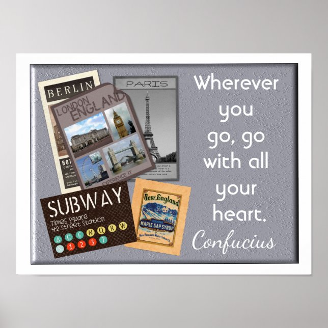 Go with all your heart -Confucius quote - print (Front)
