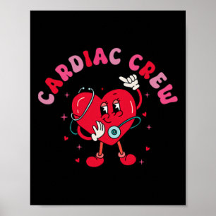Go With Flow Cardiac Crew Heart Cardiology Valenti Poster
