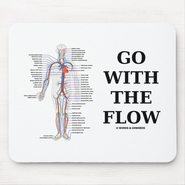 Go With The Flow (Circulatory System Attitude) Mouse Pad (Front)