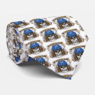 Go with the Flow (Hockey Hair) Blue Tie