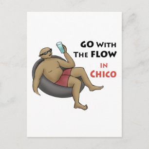 Go with the Flow in Chico Postcard