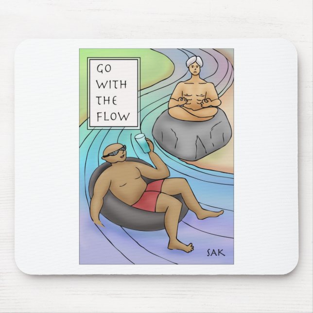Go With The Flow Mouse Pad (Front)