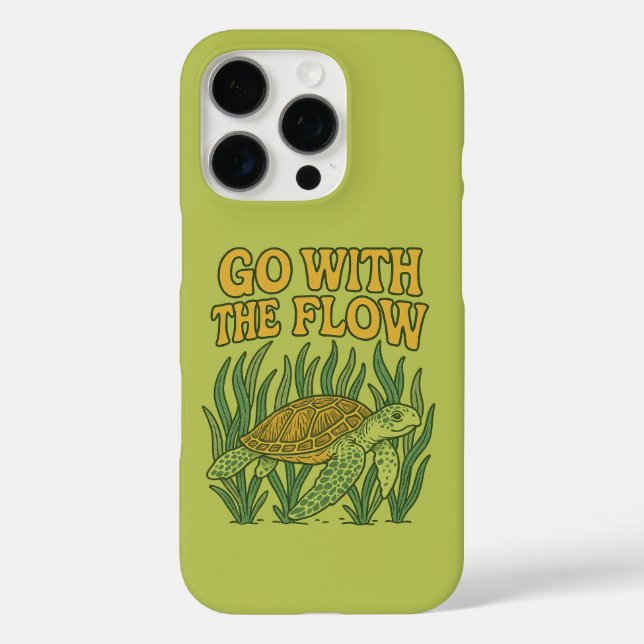 Go with the Flow Sea Turtle                        Case-Mate iPhone Case (Back)