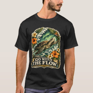 Go With The Flow Vintage Sea Turtle T-Shirt