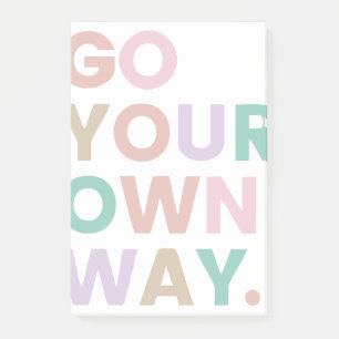 Go Your Own Way Post-it Notes