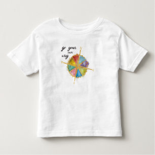Go Your Own Way Quote With Coloured Compass Toddler T-Shirt