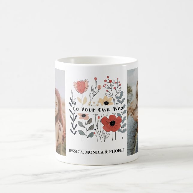 "Go Your Own Way" Wildflower Photo Mug (Center)