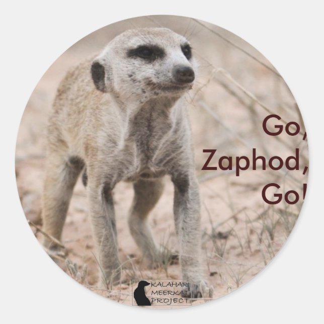 Go, Zaphod, go! - Sticker (Front)