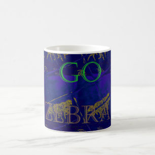 Go Zebra Blue pretty design Coffee Mugs