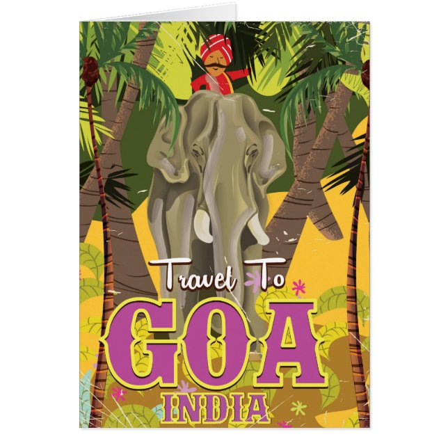 Goa Elephant indian vacation poster (Front)
