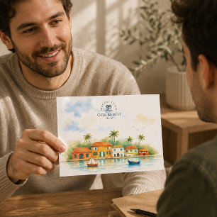 Goa, India souvenir    Watercolor Travel  Postcard