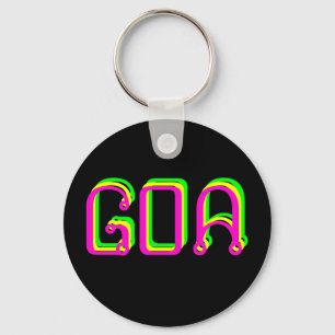 Goa psychedelic keychain
