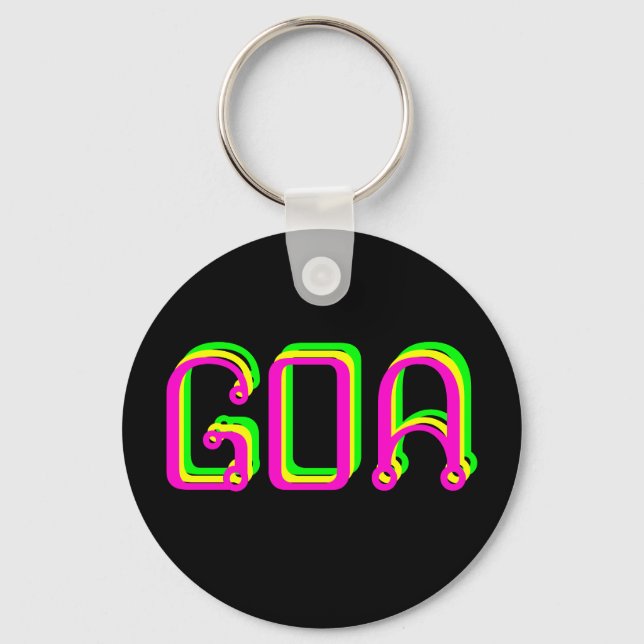 Goa psychedelic keychain (Front)