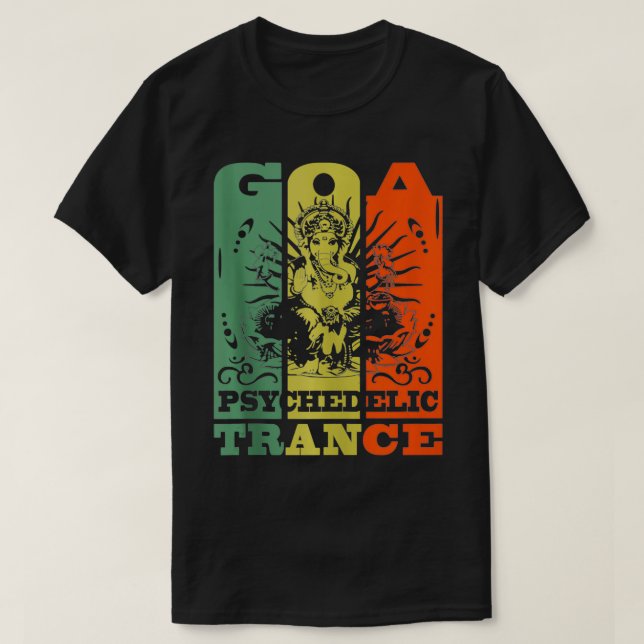 Goa Psychedelic Trance  Ganesha OM Psytrance  T-Shirt (Design Front)