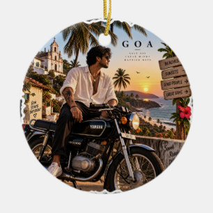 Goa • Salt Air Clear Minds Happier Days • Same Roa Ceramic Ornament