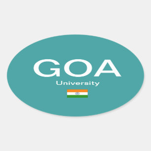 Goa University* (India) Euro-style Oval Sticker