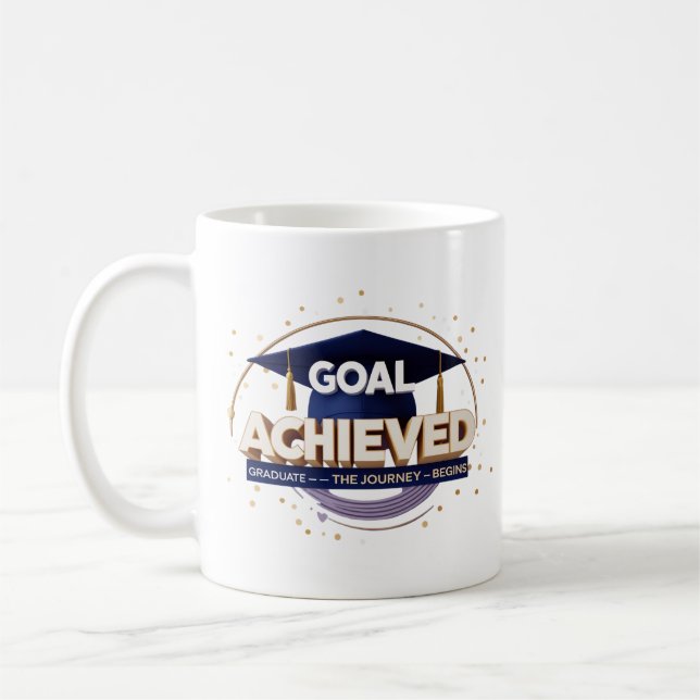 Goal Achieved Graduation Mug – Classic 11oz Gift (Left)