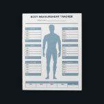 Goal Body Measurements Tracker Weight Loss Fitness Notepad<br><div class="desc">Goal Body Measurements Tracker Weight Loss Fitness Notepad for Boys. Log your progress each week with this body measurement tracker notepad. Blue Version.</div>
