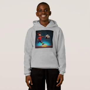 "Goal Bound: The Animated Boy's Perfect Kick"