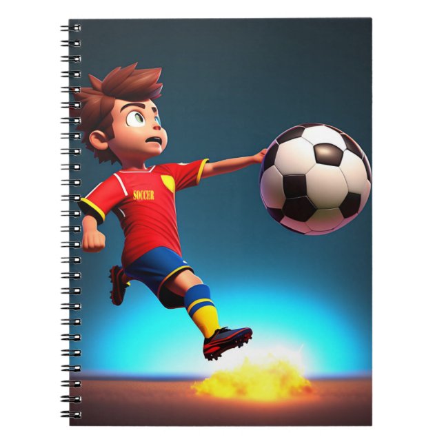 "Goal Bound: The Animated Boy's Perfect Kick" Notebook (Front)
