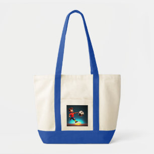 "Goal Bound: The Animated Boy's Perfect Kick" Tote Bag