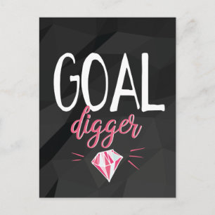 Goal Digger, Motivated Girl Postcard