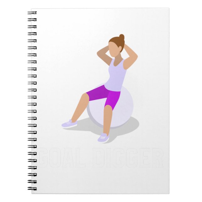 Goal Digger Woman Gym Notebook (Front)