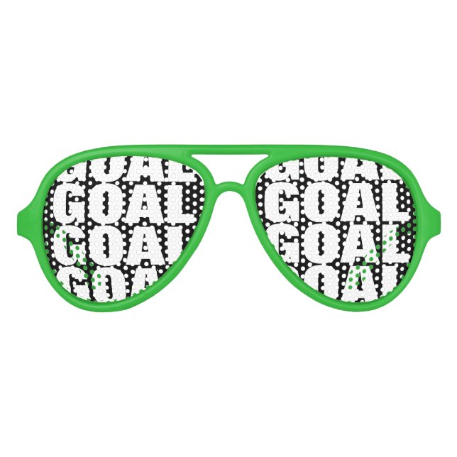 Goal! Funny soccer sport fan party shades glasses (Front)
