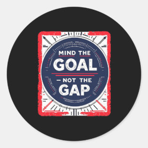 Goal Gap Soccer Footbyll Classic Round Sticker