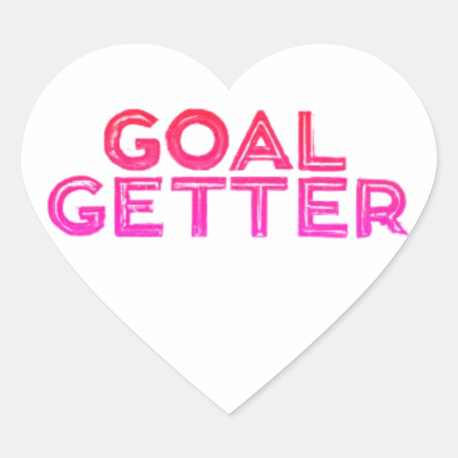 Goal getter heart sticker (Front)